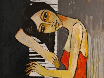 Refuge.Mixte sur toile.60×60