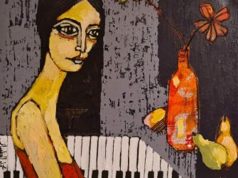 Recueillement /  Mixtes sur toile/ 60×60
