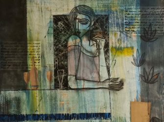 L’Idéale maison. Mixte sur toile 120*120