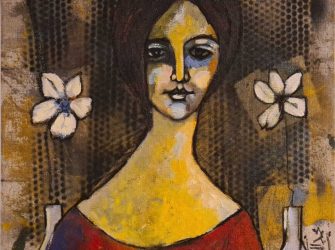 instants méditatifs /  Mixtes sur toile/ 50×50