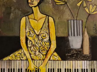 Un moment de félicité.Mixte sur toile 120*120